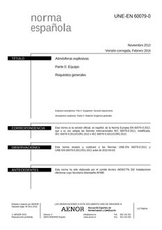 AENOR UNE-EN 60079-0