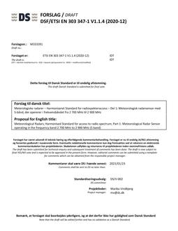 DANSK DSF/ETSI EN 303 347-1 V1.1.4 (2020-12)
