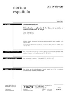 AENOR UNE-EN ISO 4259