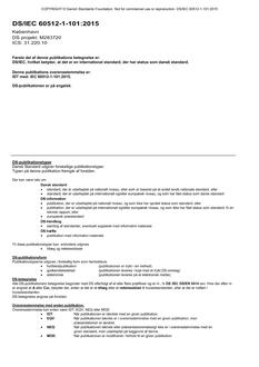 DANSK DS/IEC 60512-1-101