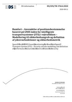 DANSK DS/CEN/TR 17464