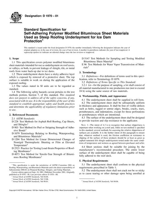 ASTM D1970-01