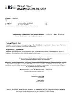 DANSK DSF/PREN IEC 63203-201-3