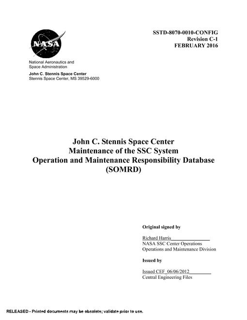 NASA SSTD-8070-0010-CONFIG Rev. C-1