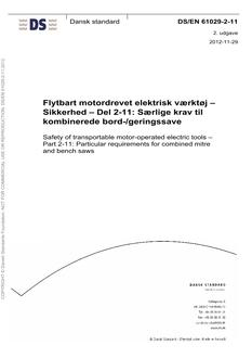 DANSK DS/EN 61029-2-11