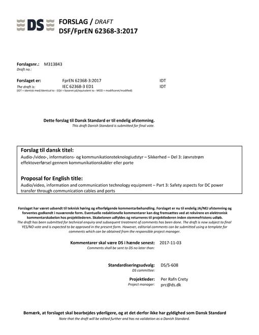 DANSK DSF/FPREN 62368-3