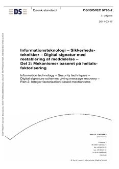 DANSK DS/ISO/IEC 9796-2