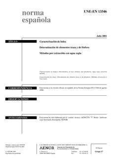AENOR UNE-EN 13346