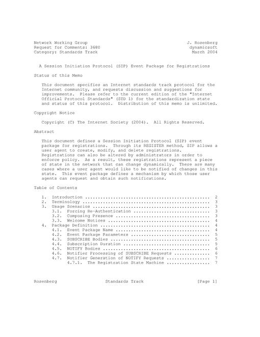 IETF RFC 3680