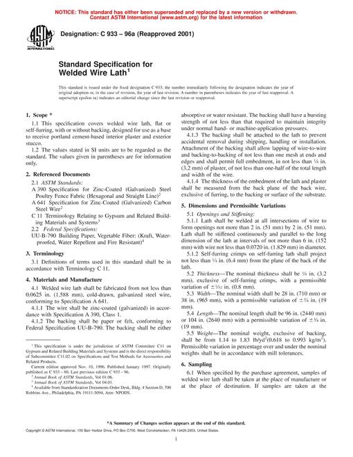 ASTM C933-96a(2001)