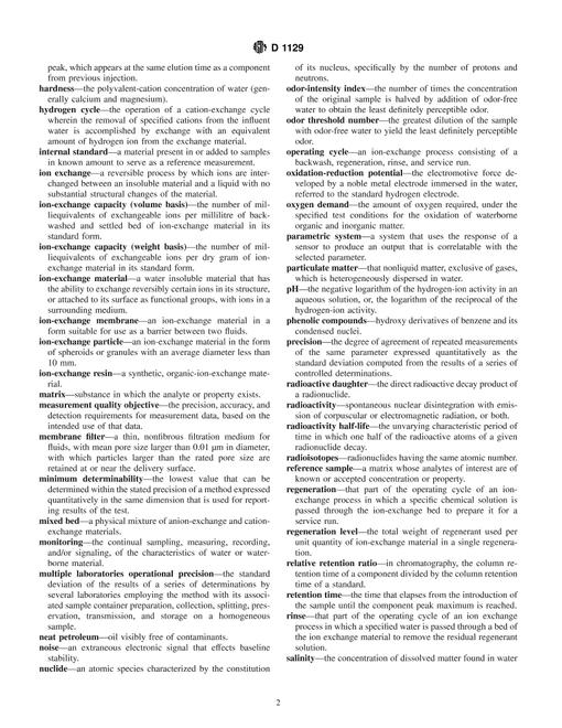 ASTM D1129-01