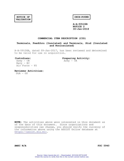 CID A-A-59126B Notice 2 - Validation 2