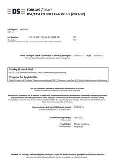DANSK DSF/ETSI EN 300 175-6 V2.8.5 (2021-12)