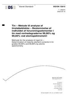 DANSK DS/EN 13615