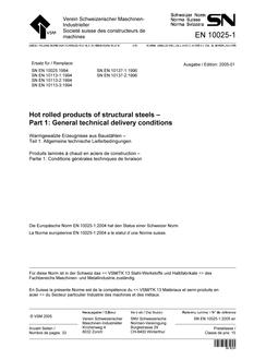 SNV SN EN 10025-1