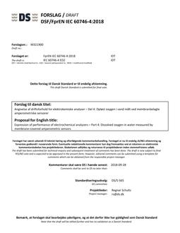DANSK DSF/FPREN IEC 60746-4