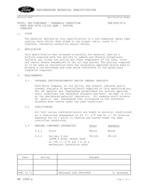 FORD ESB-M3D139-A