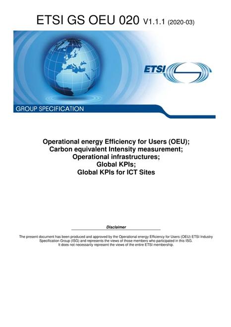 ETSI GS OEU 020