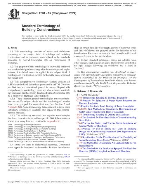 ASTM E631-15(2024)
