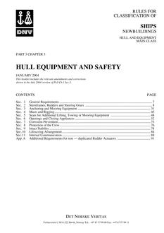 DNV DNV-RU-SHIPS PART 3 CHAPTER 3