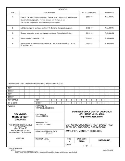 MIL DSCC 5962-88513E