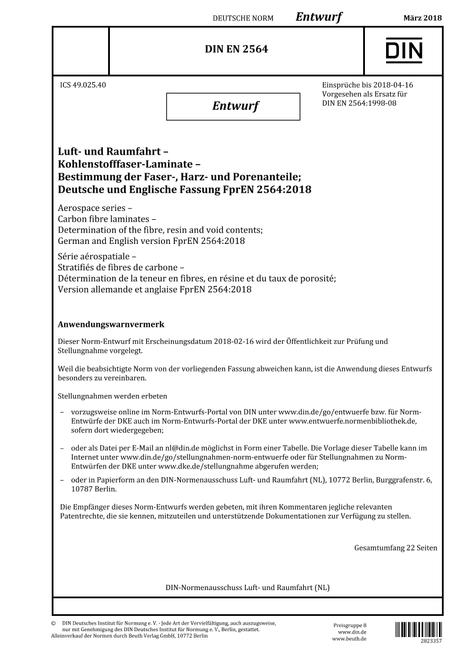 DIN EN 2564 - DRAFT