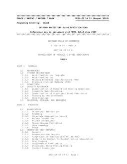 ARMY UFGS-05 59 13