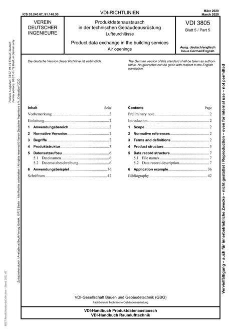 VDI VDI 3805 BLATT 5