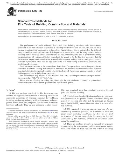 ASTM E119-23