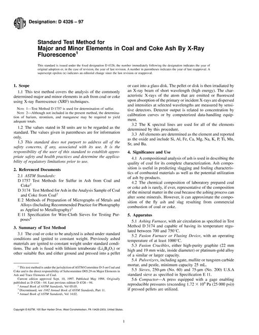 ASTM D4326-97