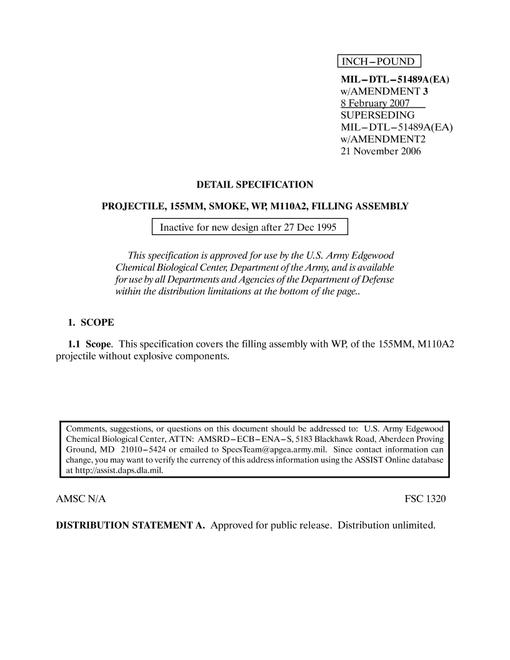 MIL MIL-DTL-51489A Amendment 3