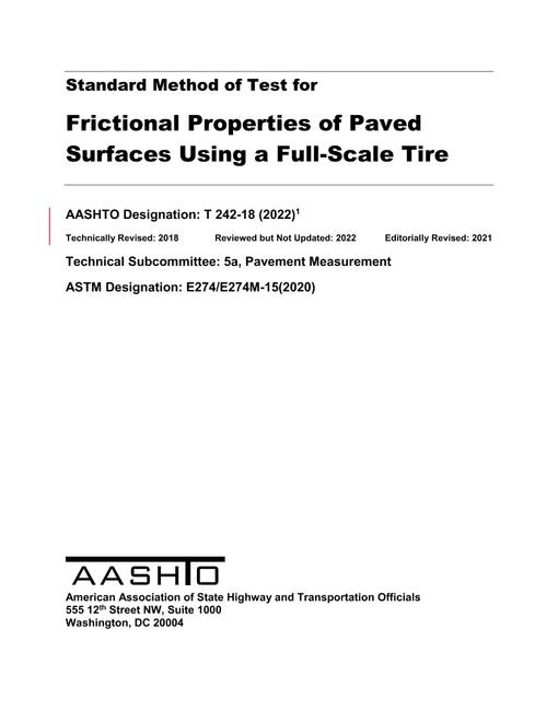AASHTO T 242-18 (2022)