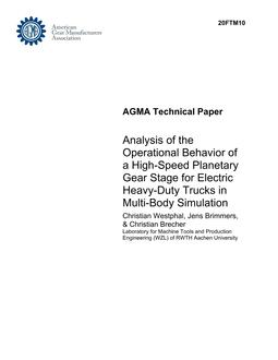 AGMA 20FTM10