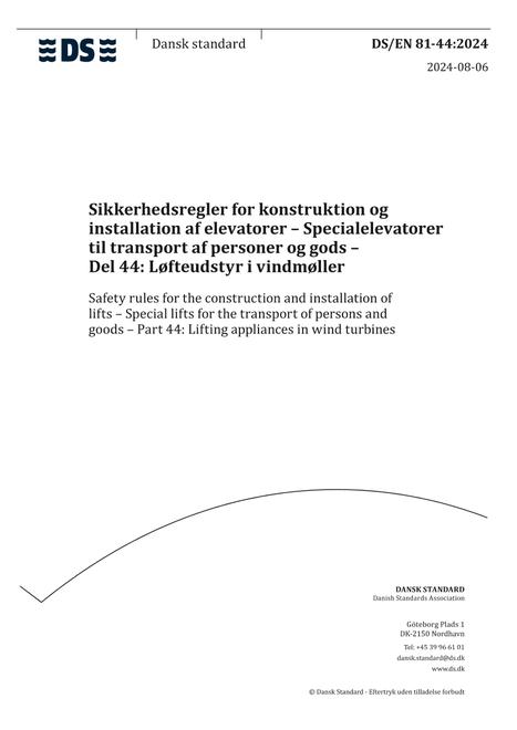 DANSK DS/EN 81-44