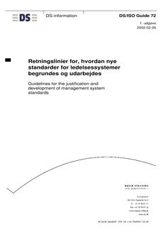DANSK DS/ISO GUIDE 72