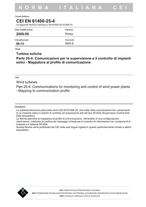 CEI EN 61400-25-4