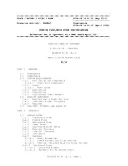 NAVY UFGS-08 34 16.10