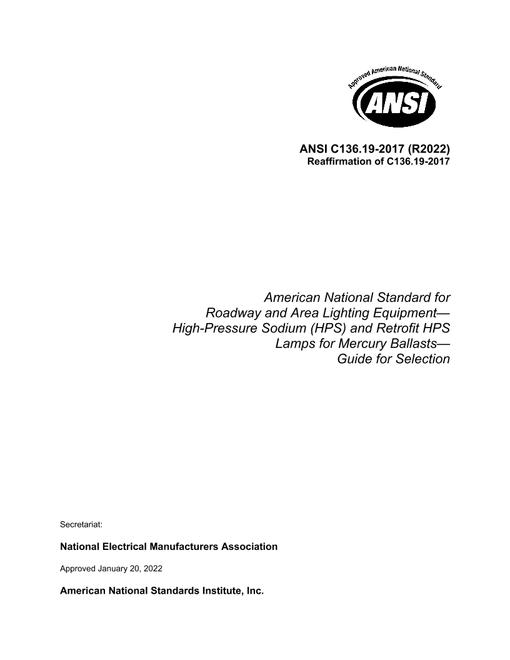 ANSI C136.19-2017 (R2022)