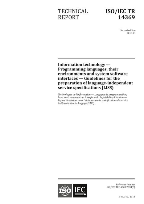 ISO/IEC TR 14369:2018