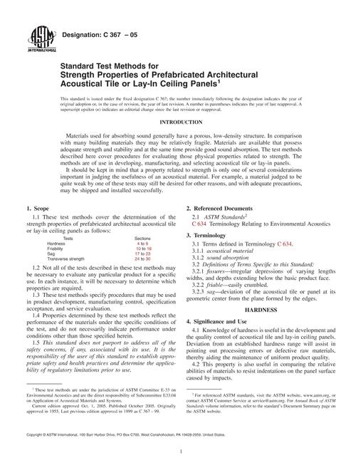 ASTM C367-05