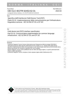 CEI CLC IEC/TR 62453-52-31