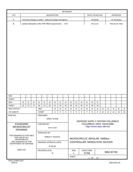 MIL DSCC 5962-87705B