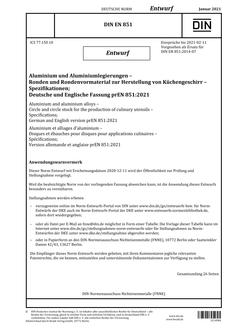 DIN EN 851 - DRAFT