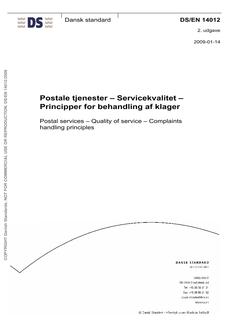 DANSK DS/EN 14012
