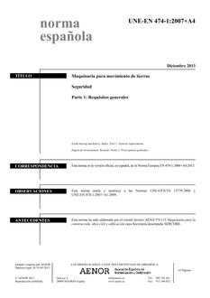 AENOR UNE-EN 474-1+A4