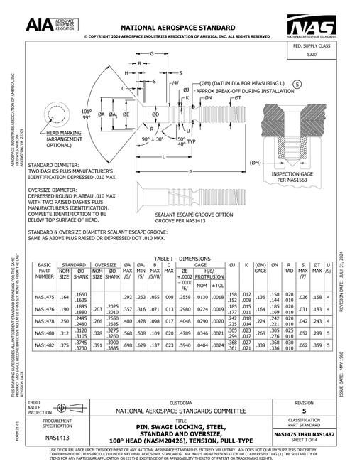 AIA NAS1475-1482