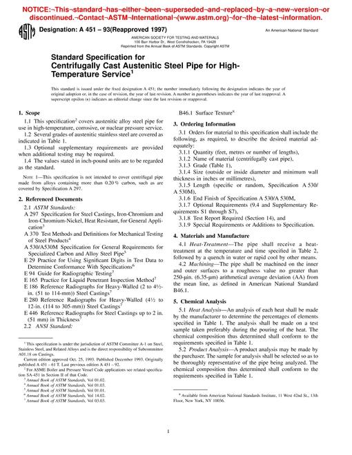 ASTM A451-93(1997)
