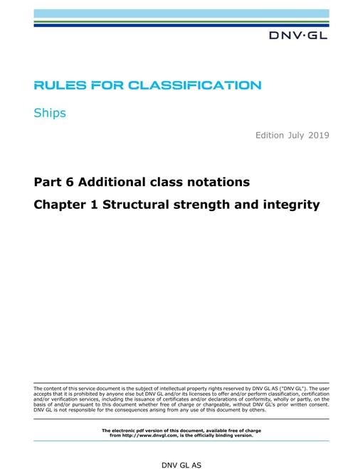 DNV DNVGL-RU-SHIPS PART 6 CHAPTER 1