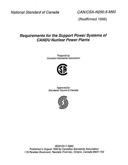 CAN/CSA N290.5-M90 (R2001)