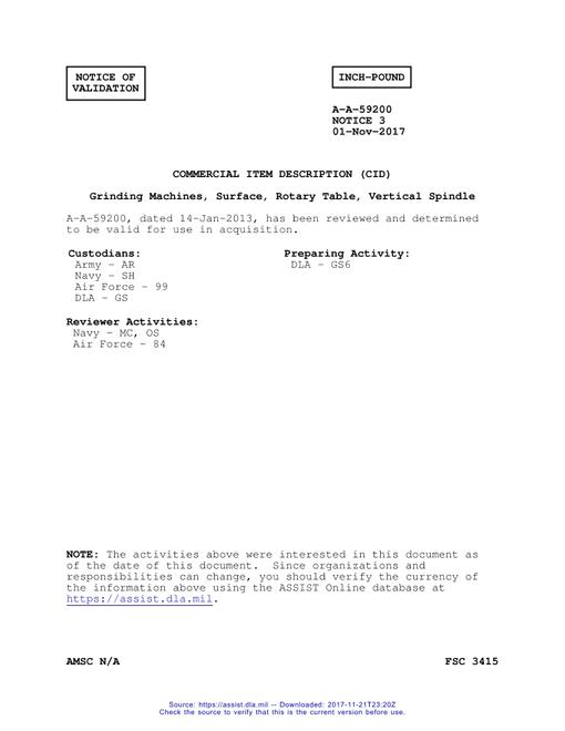 CID A-A-59200 Notice 3 - Validation 3